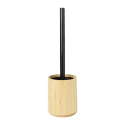 Xenos Toiletborstel bamboe - naturel - ø10.5x12 cm- Badkamer Accessoires|Toiletborstels