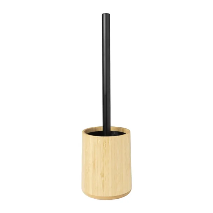 Xenos Toiletborstel bamboe - naturel - ø10.5x12 cm- Badkamer Accessoires|Toiletborstels