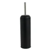 Xenos Toiletborstel en houder metaal - zwart - 41 cm- Toiletborstels