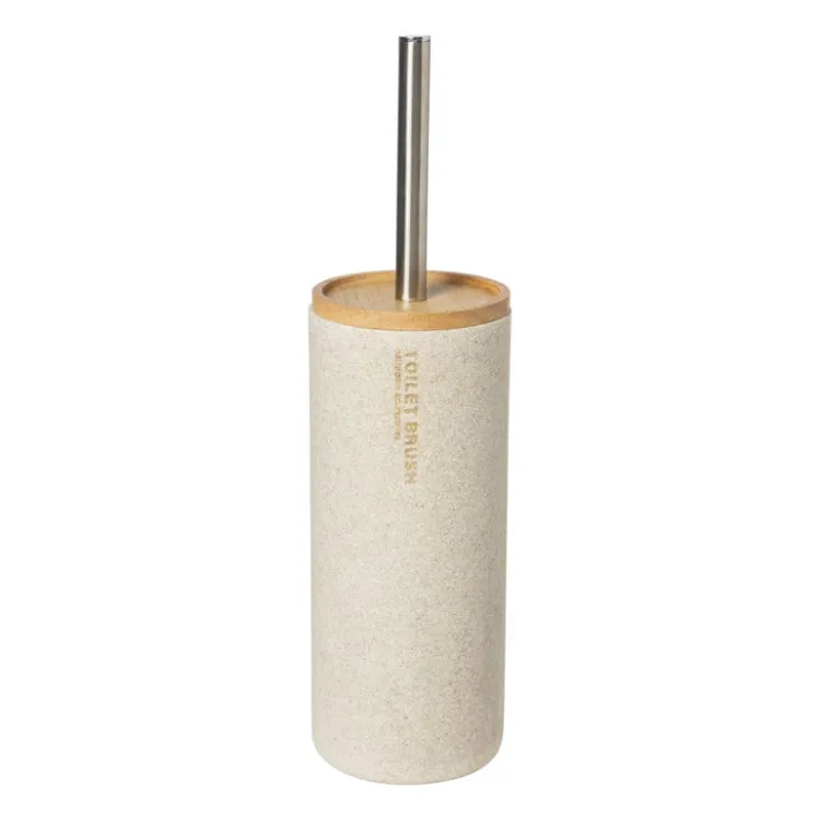 Xenos Toiletborstel sand - beige - ø10.3x38.5 cm- Toiletborstels