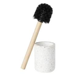 Xenos Toiletborstel Terrazzo - wit - ø10x37.5 cm- Toiletborstels