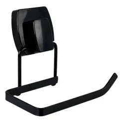 Xenos Toiletpapier houder easy lock - zwart - 12x9x10 cm- Toiletrolhouders