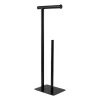 Xenos Toiletpapierhouder - metaal - 16,5x13x53,5 cm- Toiletrolhouders