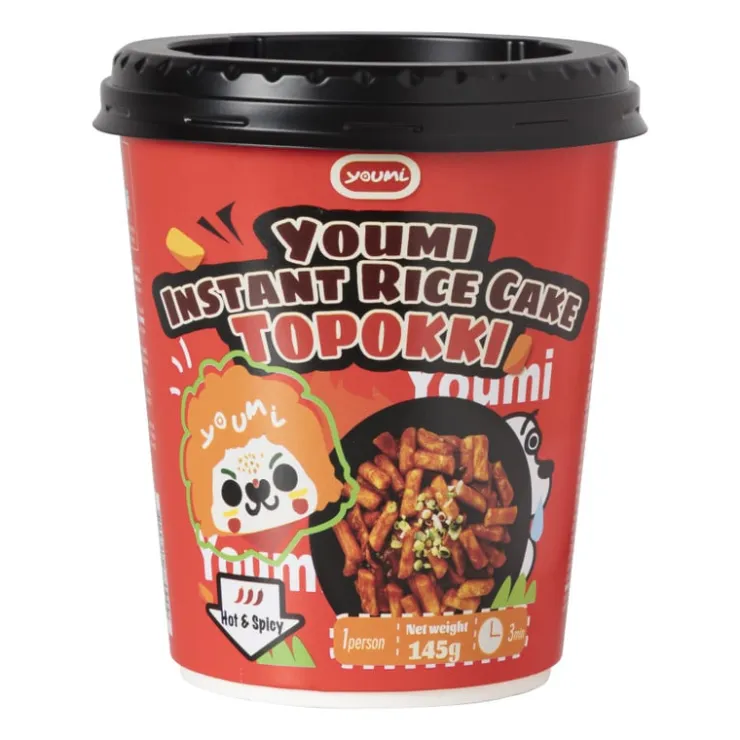 Xenos Topokki rice cake - Youmi hot & spicy - 145 gram- Koreaanse Keuken|Pasta, Rijst En Wraps