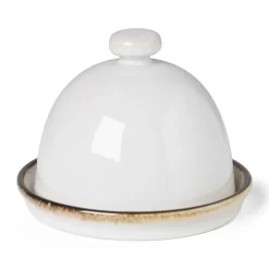 Xenos Toscane botervloot - wit - ø12x9 cm- Botervloten