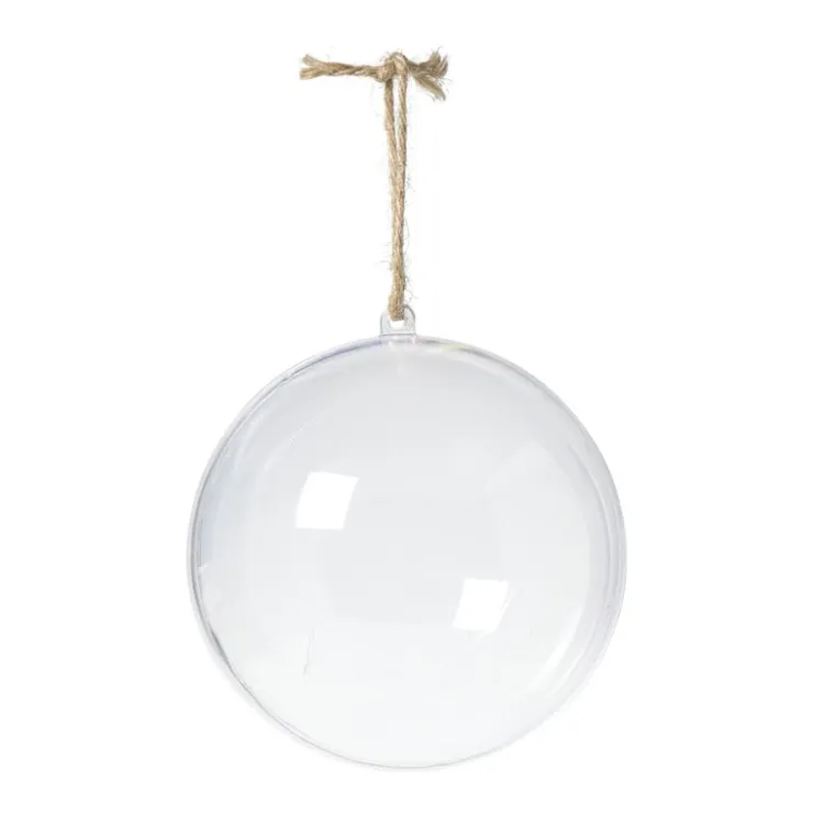 Xenos Transparante kerstbal - ø12 cm - set van 2- Kerstballen