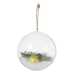 Xenos Transparante kerstbal - ø12 cm - set van 2- Kerstballen
