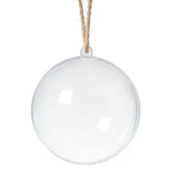Xenos Transparante kerstbal - ø8 cm - set van 6- Kerstballen