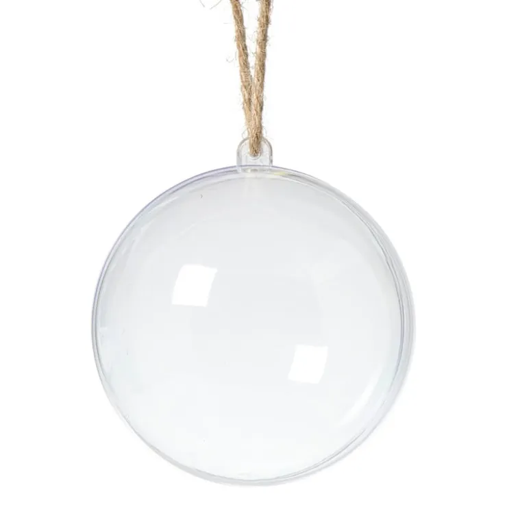Xenos Transparante kerstbal - ø8 cm - set van 6- Kerstballen