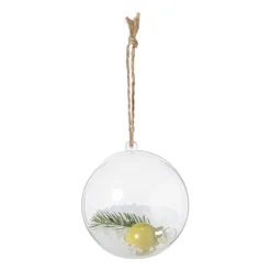 Xenos Transparante kerstbal - ø8 cm - set van 6- Kerstballen
