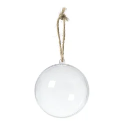 Xenos Transparante kerstbal - ø8 cm - set van 6- Kerstballen