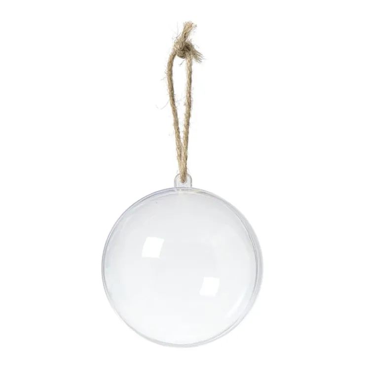 Xenos Transparante kerstbal - ø8 cm - set van 6- Kerstballen
