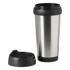 Xenos Travel beker - zwart - 450 ml- Drinkflessen