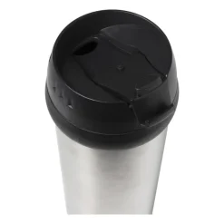 Xenos Travel beker - zwart - 450 ml- Drinkflessen