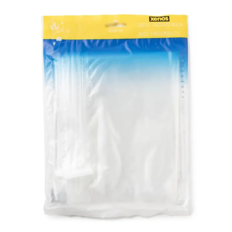 Xenos Travel compression bags - transparant - set van 3- Koffer Organizers|Vacuumzakken