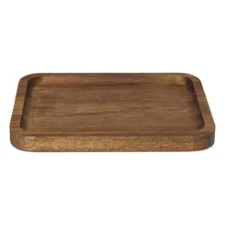 Xenos tray acacia klein - bruin - 14x18x1.5 cm- Borrelplanken|Kaarsenplateaus