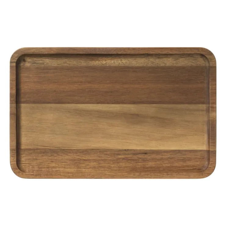 Xenos tray acacia middel - bruin - 18x28x1.5 cm- Borrelplanken|Kaarsenplateaus