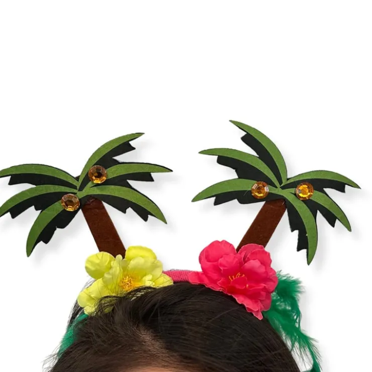 Xenos Tropical tiara - multikleur- Verkleedaccessoires