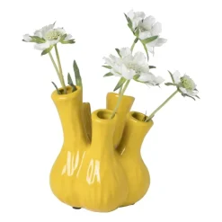 Xenos Tulpenvaas klein - geel - ø13.5x16 cm- Vazen|Vazen