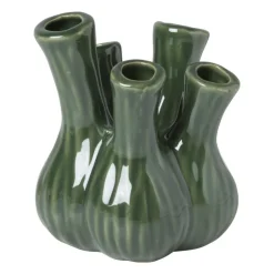 Xenos Tulpenvaas klein - groen - ø13.5x16 cm- Vazen|Vazen