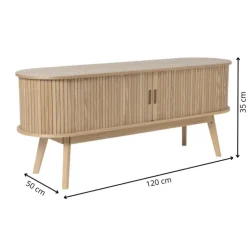 Xenos Tv-meubel Uppsala - naturel - 50x120x35 cm- Dressoir|Tv Meubels