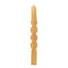 Xenos Twisted dinerkaars - okergeel - ⌀3x25 cm- Kerstcadeaus|Dinerkaarsen