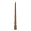 Xenos Twisted dinerkaars - terra - ⌀2x25 cm- Kerstcadeaus|Dinerkaarsen