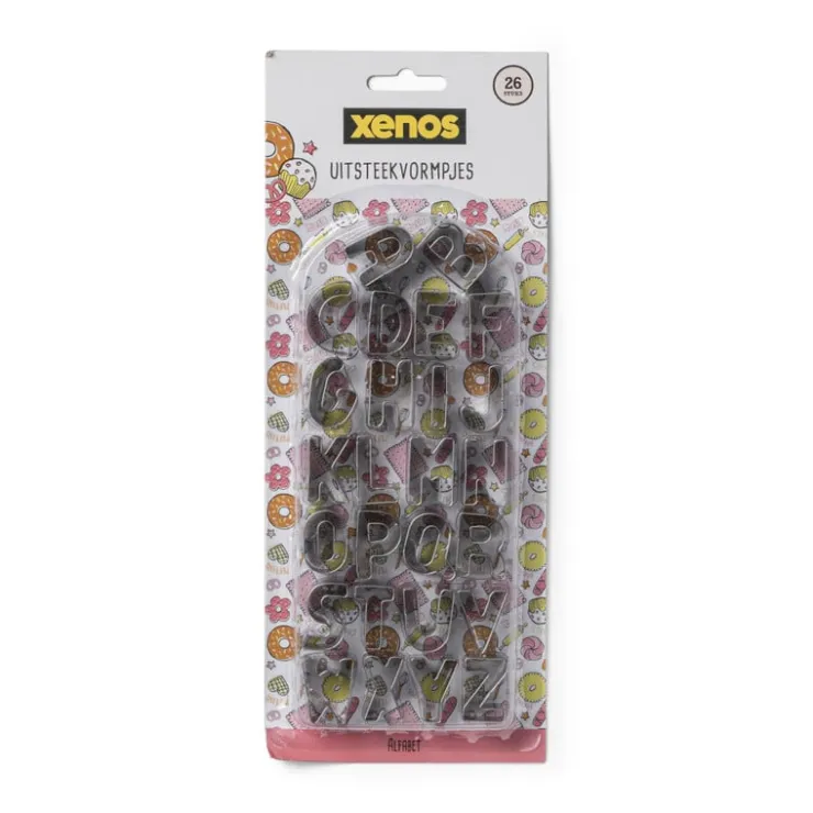 Xenos Uitsteekvormpjes alfabet - 26 stuks- Bakgerei