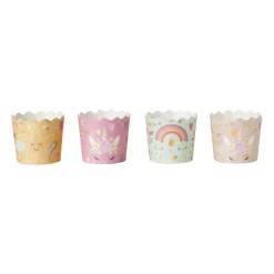 Xenos Unicorn traktatieset uitdeelbakjes en prikkers - multikleur- Kinderfeestjes