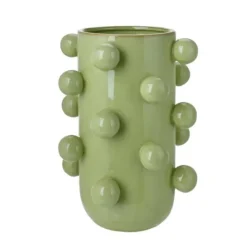 Xenos Vaas bollen - groen - ø19.5x26.5 cm- Vazen|Vazen