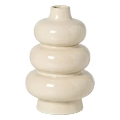 Xenos Vaas drielaags - beige - Ćø15.5x25.5 cm- Vazen|Vazen