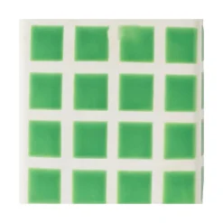 Xenos Vaas tegel groot - groen - 20x8x8 cm- Vazen|Vazen