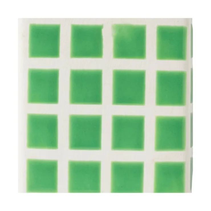 Xenos Vaas tegel groot - groen - 20x8x8 cm- Vazen|Vazen