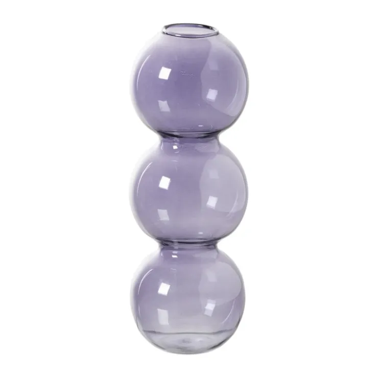 Xenos Vaas voor geurstokjes bollen - paars - ø6.5x16.5 cm- Vazen|Vazen
