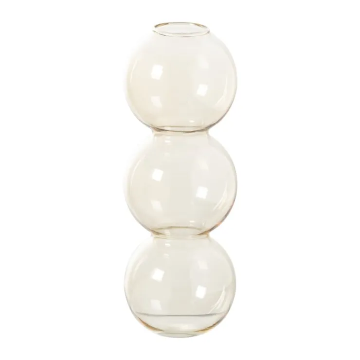 Xenos Vaas voor geurstokjes bollen - geel - ø6.5x16.5 cm- Vazen|Vazen