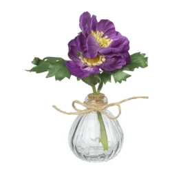 Xenos Vaasje met bloemen - diverse varianten - 17 cm- Vazen|Vazen