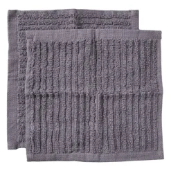Xenos Vaatdoekjes - grijs - 20x20 cm - set van 2- Schoonmaakdoekjes