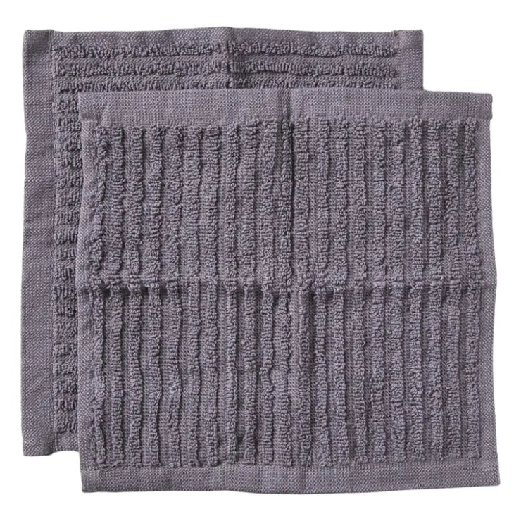 Xenos Vaatdoekjes - grijs - 20x20 cm - set van 2- Schoonmaakdoekjes