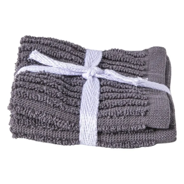 Xenos Vaatdoekjes - grijs - 20x20 cm - set van 2- Schoonmaakdoekjes