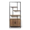 Xenos Vakkenkast Charlie met deuren - 170x73x33 cm- Kast Met Deuren|Vakkenkasten