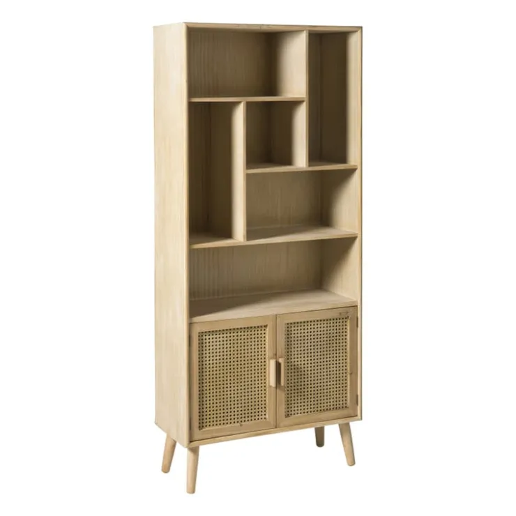 Xenos Vakkenkast Java met deuren - bruin - 170x70x33.5 cm- Boekenkasten|Vakkenkasten