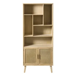 Xenos Vakkenkast Java met deuren - bruin - 170x70x33.5 cm- Boekenkasten|Vakkenkasten