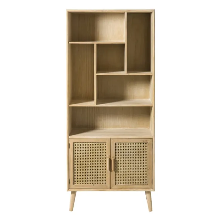 Xenos Vakkenkast Java met deuren - bruin - 170x70x33.5 cm- Boekenkasten|Vakkenkasten