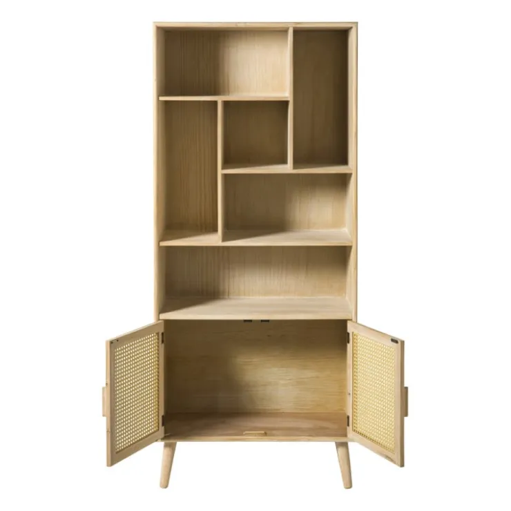 Xenos Vakkenkast Java met deuren - bruin - 170x70x33.5 cm- Boekenkasten|Vakkenkasten