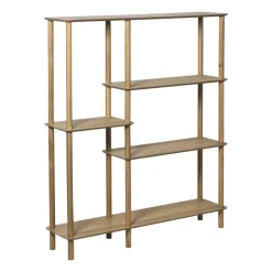 Xenos Vakkenkast Scandi hoog - naturel - 140x120x30 cm- Vakkenkasten