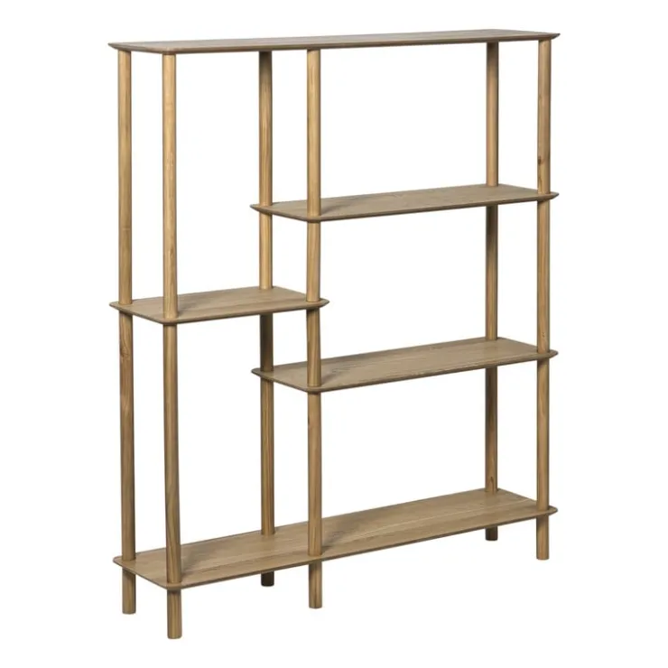 Xenos Vakkenkast Scandi hoog - naturel - 140x120x30 cm- Vakkenkasten