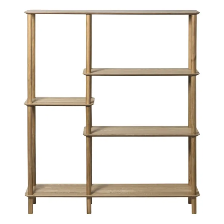 Xenos Vakkenkast Scandi hoog - naturel - 140x120x30 cm- Vakkenkasten