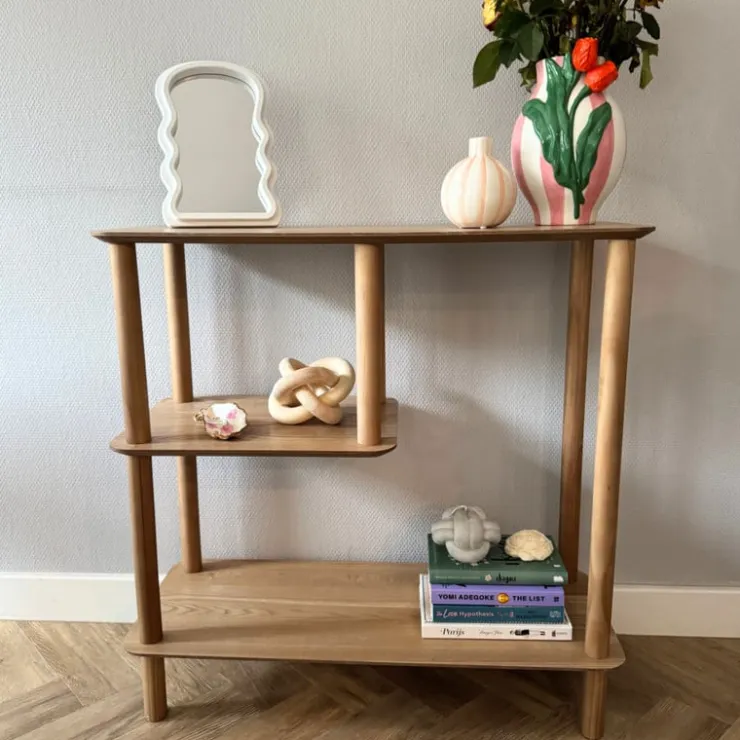Xenos Vakkenkast Scandi laag - naturel - 75x75x30 cm- Vakkenkasten