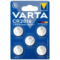 Varta lithium CR2016 batterijen - set van 5- Batterijen