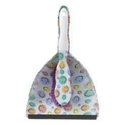 Xenos Veger en blik smiley - set van 2 - 35x22x10 cm- Stoffer En Blik
